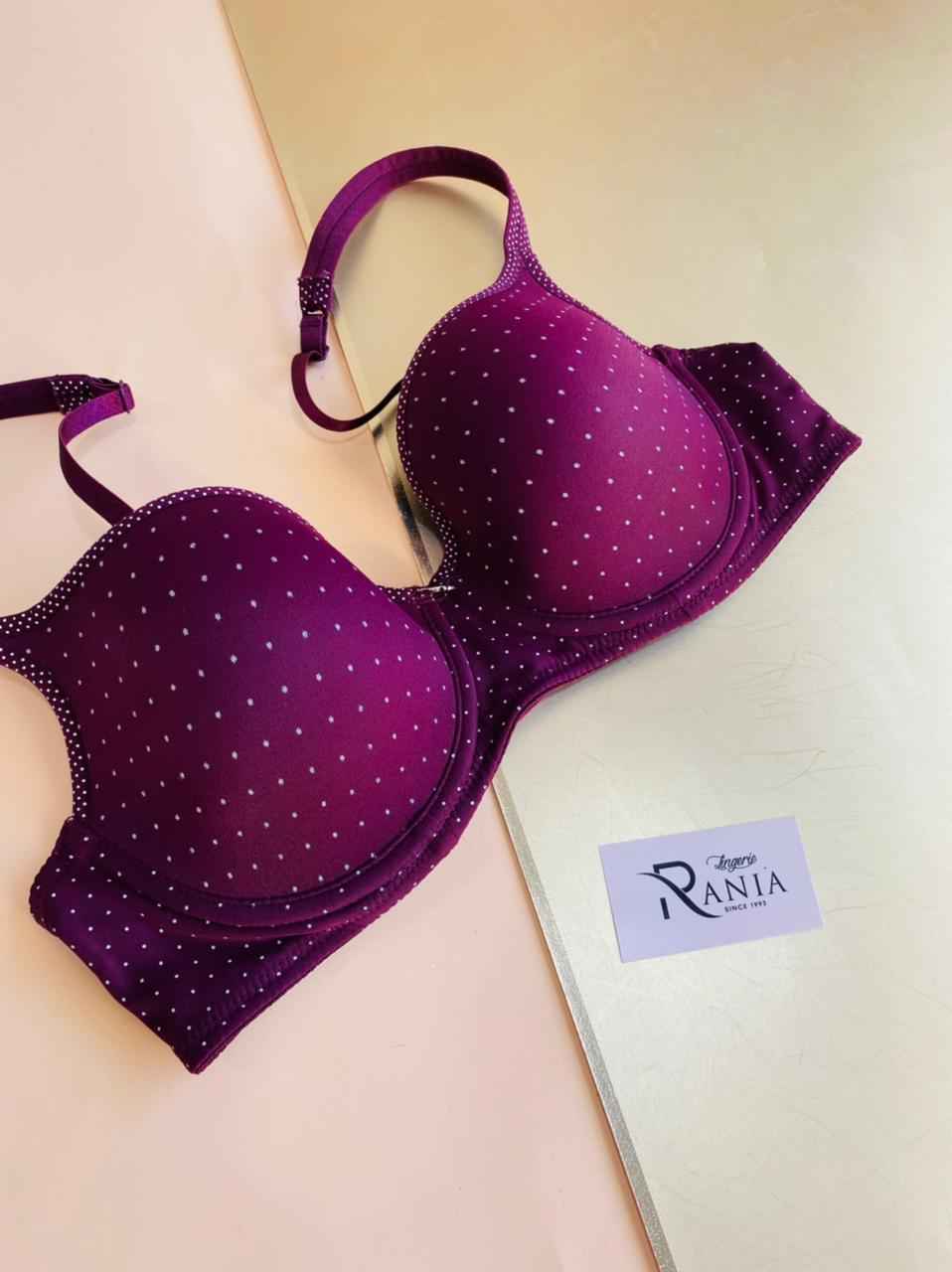 Soutien-gorge rembourré à armatures à pois